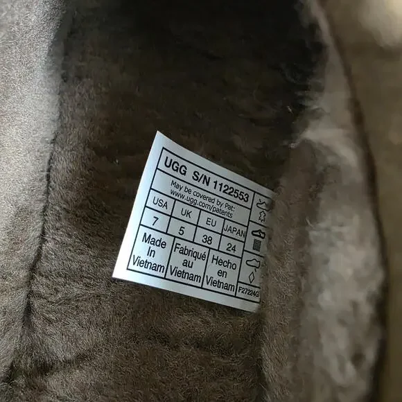 UGG Tazz Platform Slippers Hickory Brown Suede Women’s Size 7 New - Picture 8 of 16